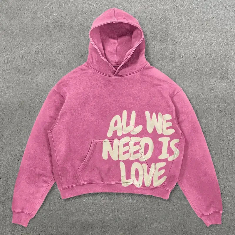 Y2K Gothic Letter Hoodie