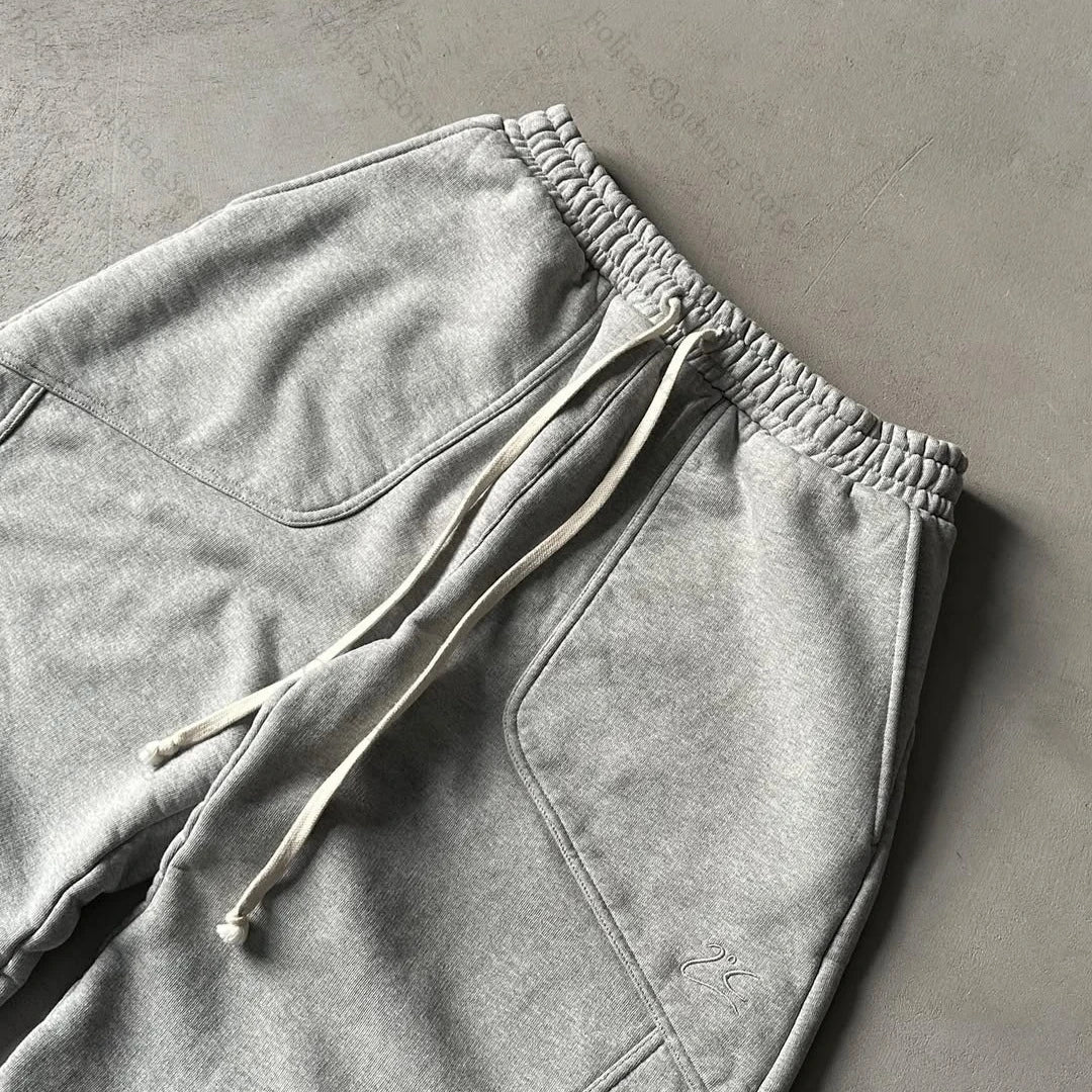 Gray Man Pants Hiphop Women Men Trousers Streetwear Men Clothes Fashion Sweatpants Men's Clothing Wide Pants Men Sweatpants