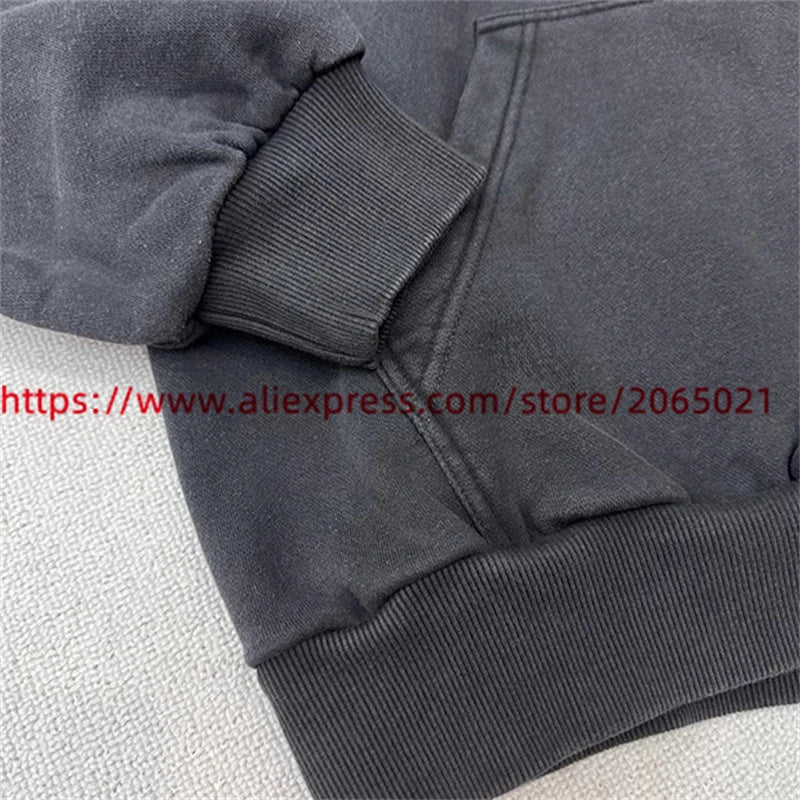 Sun Embroidery Washed Hoodie
