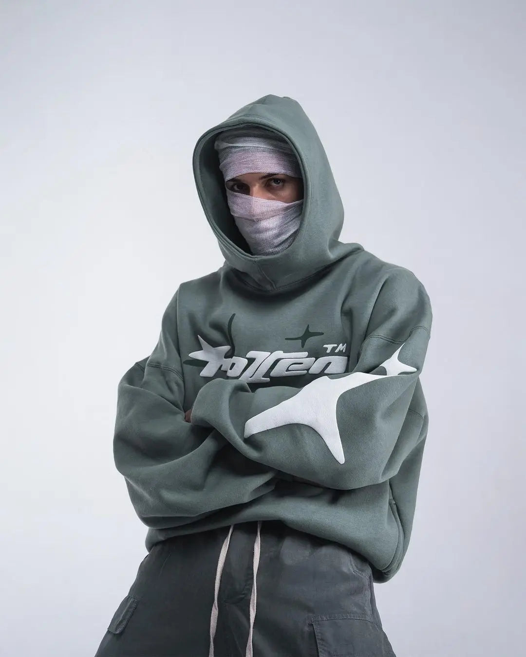 Retro Gothic Men Hoodie New American High Street TrendY2k Harajuku Men Loose and Casual Sweatshirt