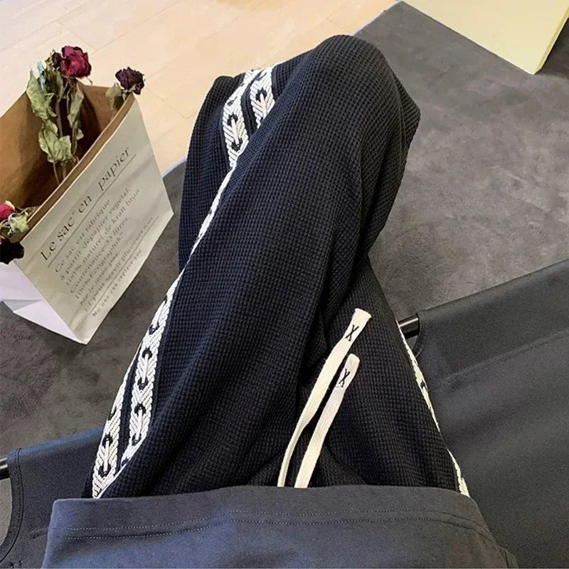 Men's Sweatpants Grey Trousers Wide Leg Man Sweat Pants Straight Baggy Slacks Summer Tracksuit Bottoms Stylish 2025 New In