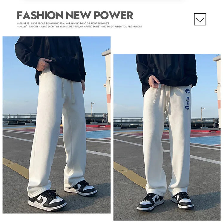 Waffle Wide Leg Sweatpants